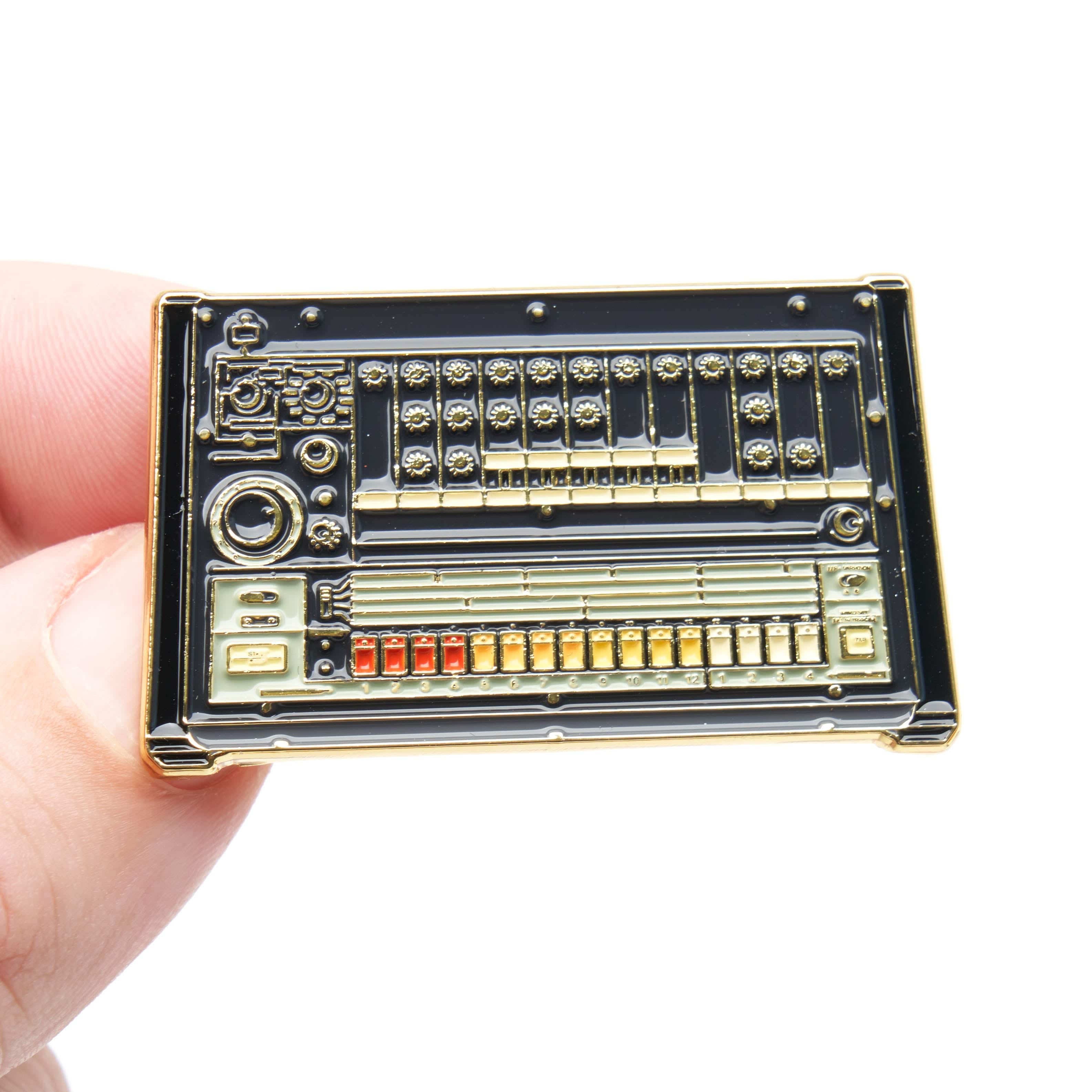 Roland 808 Drum Machine Rhythm Composer TR-808 Enamel Lapel Pin