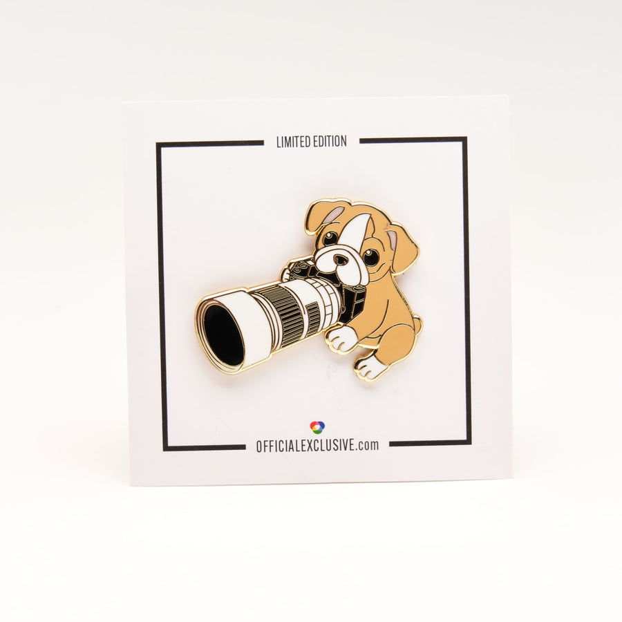 Bulldog Photographer Pin