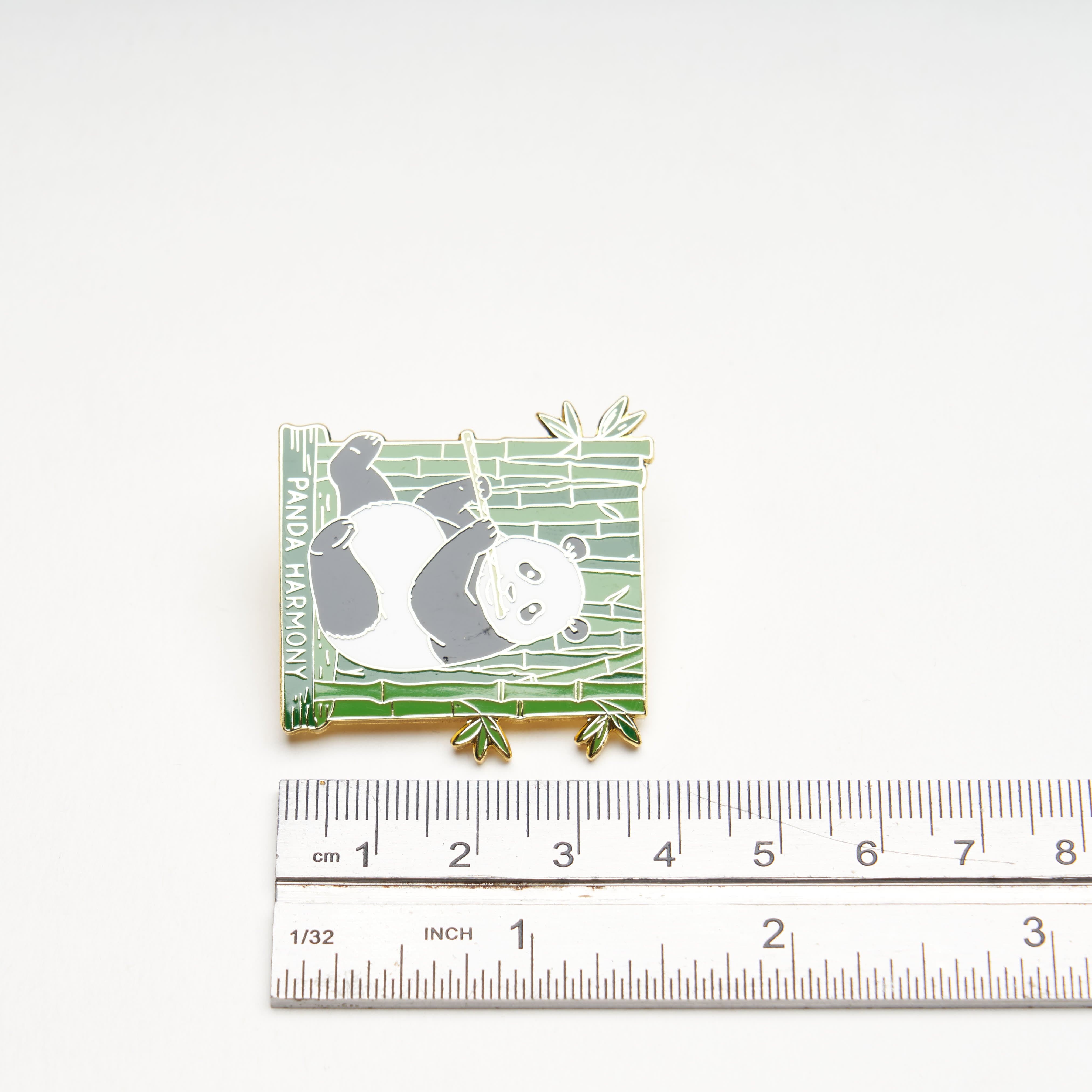Adorable Panda Harmony Lapel Pin Accessory for Flute Players