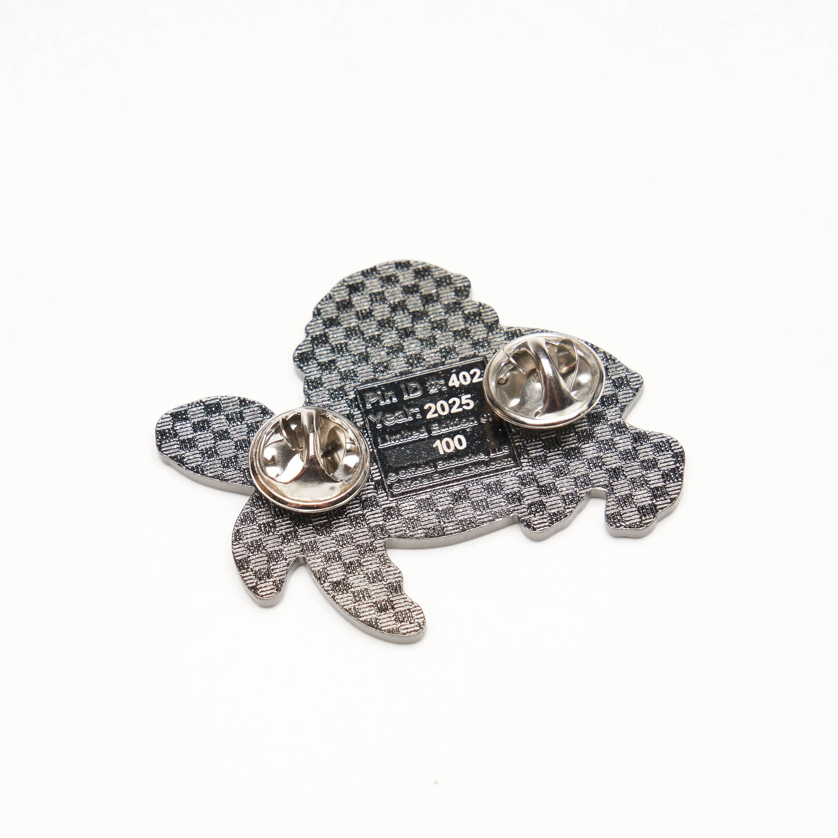 Broche Tortue Belle - Couleur Noir Et Argenté, Bijou Occasion En Très Bon état, Sans Marque