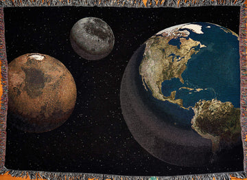 Earth Moon Mars Blanket (80