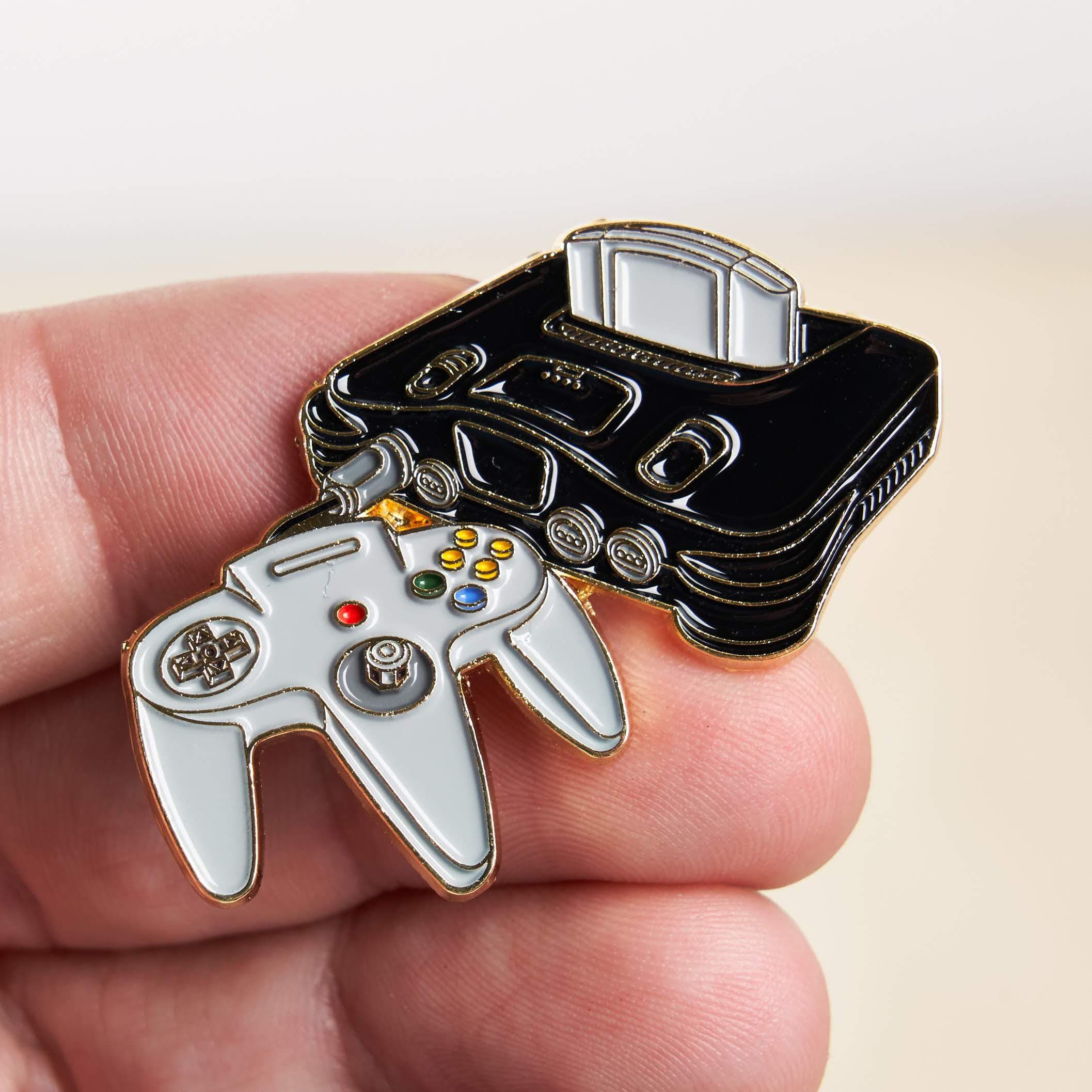 Nintendo 64 Enamel Lapel Pin Retro Video Game Pins Badges