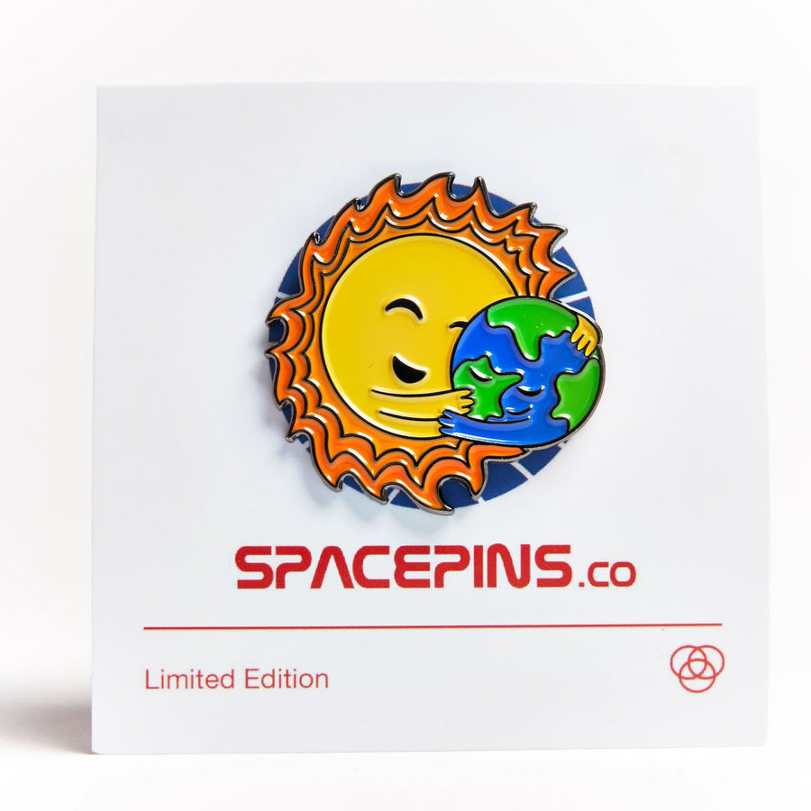 Sun Hugging Earth Cute Planet Pin