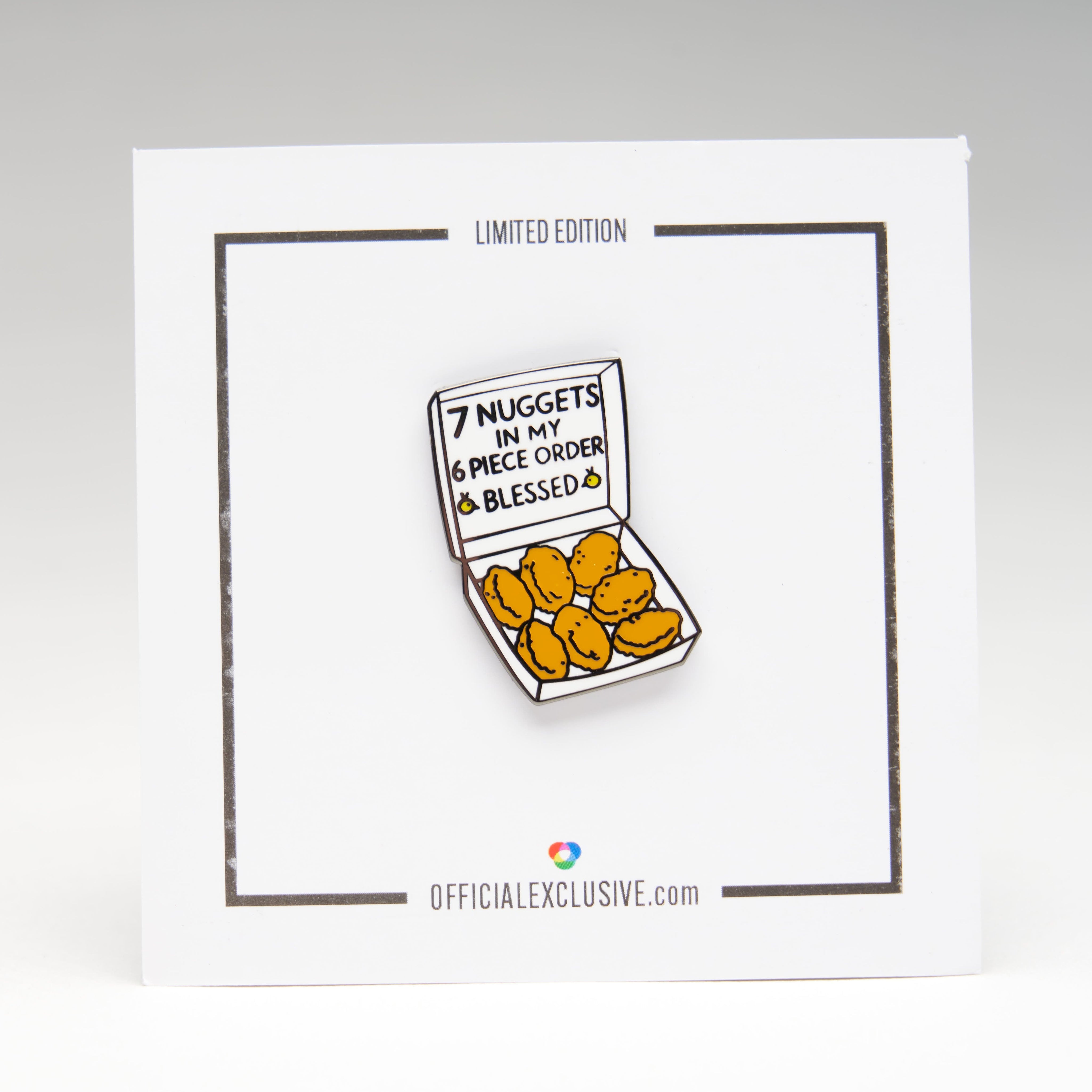 N‪ ·͜·様へ♥7/4 7 Nuggets in My 6 Piece Order – Funny Chicken Nugget Enamel Pin