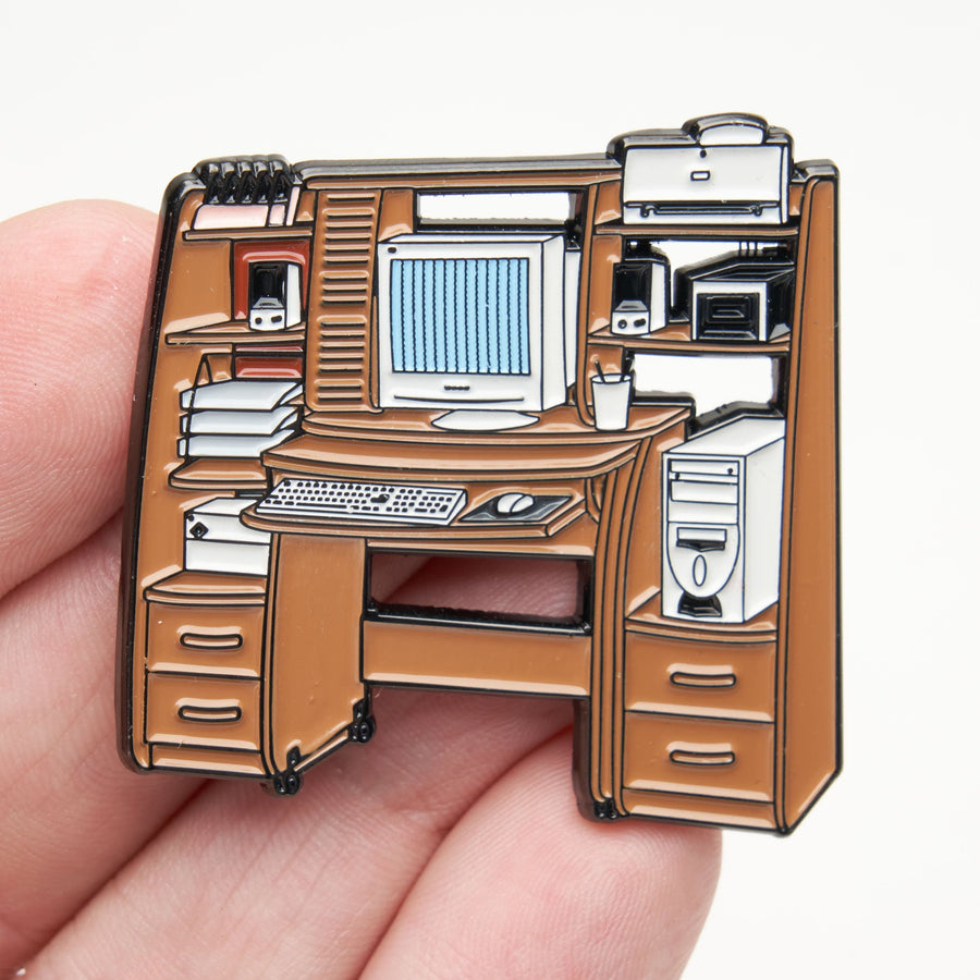 Enamel Pin Computer Blast from the Past: 90s Windows Desktop Computer Hutch Pin – Official ...