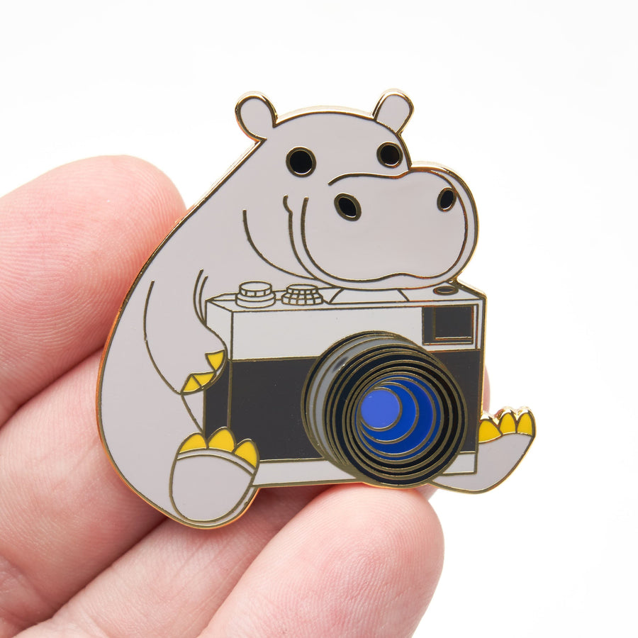 Hippo Photographer Pin