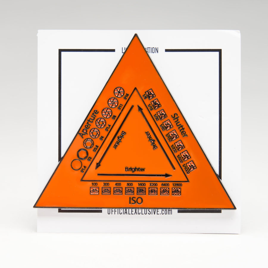 Iso Shutter Pyramid Camera Aperture Shutter Speed ISO Chart Guide Enamel Pin for 35mm Film ...