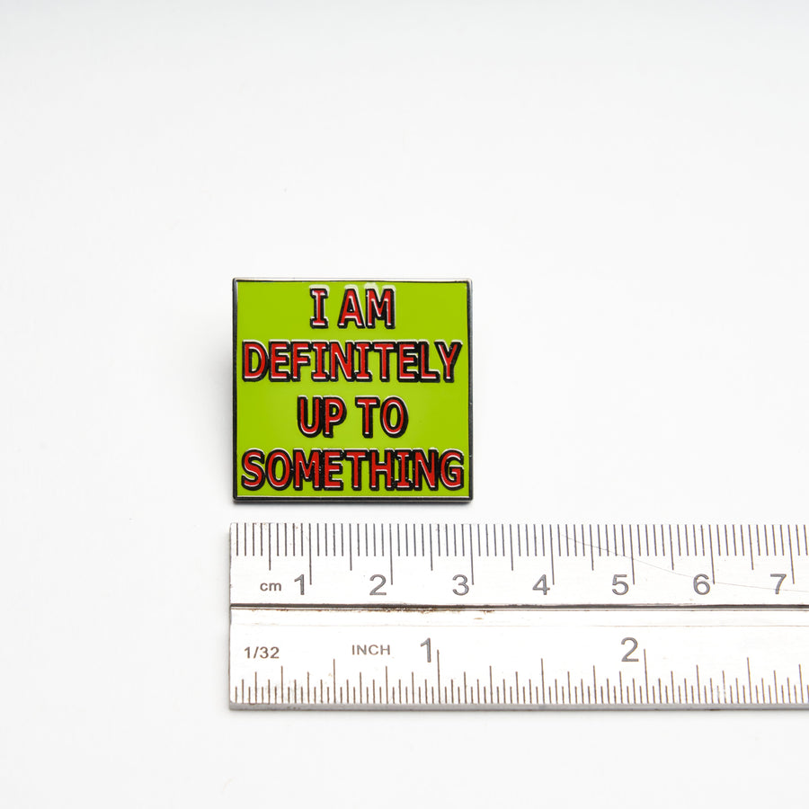 Definitely Up To Something Pin