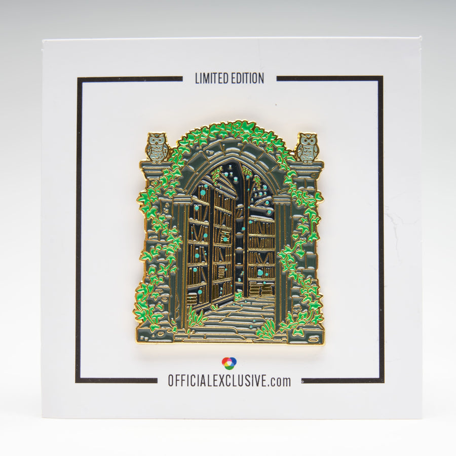 Library Gold Pin Enchanted Garden Library Enamel Pin - Book Lover Gift – Official Exclusive