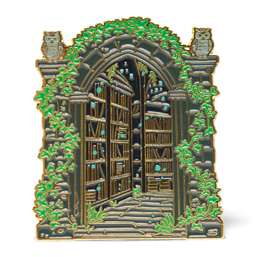 Library Gold Pin Enchanted Garden Library Enamel Pin - Book Lover Gift – Official Exclusive