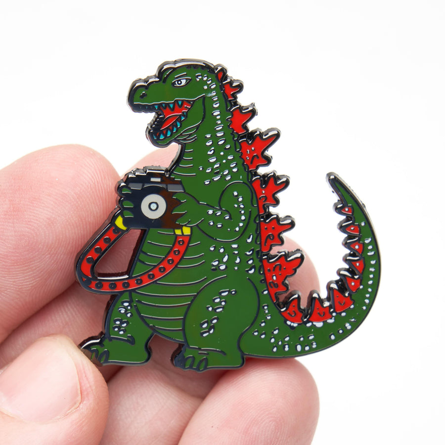 Dinosaur Photographer Pin