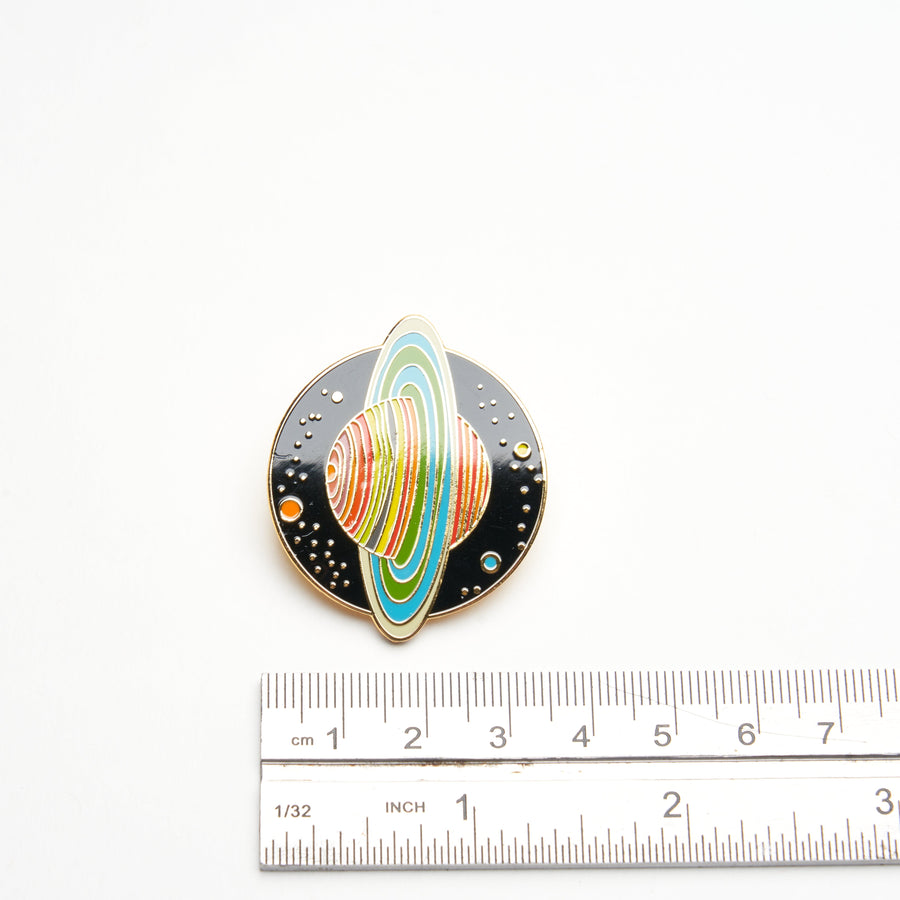 Saturn Planet and Stars Pin