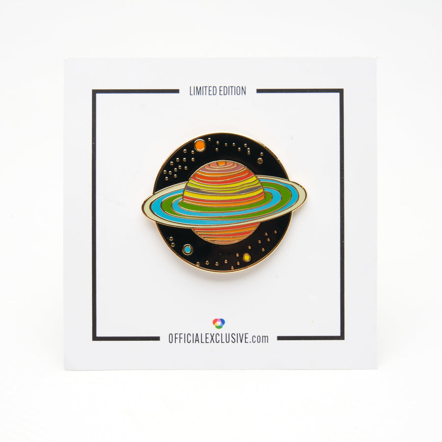 Saturn Planet and Stars Pin