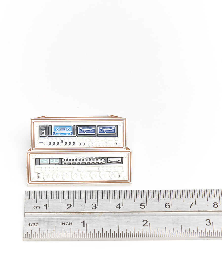 Stereo Stack Vintage Receiver Enamel Pin