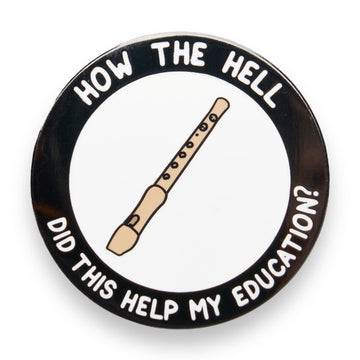 Music Class Recorder Pin