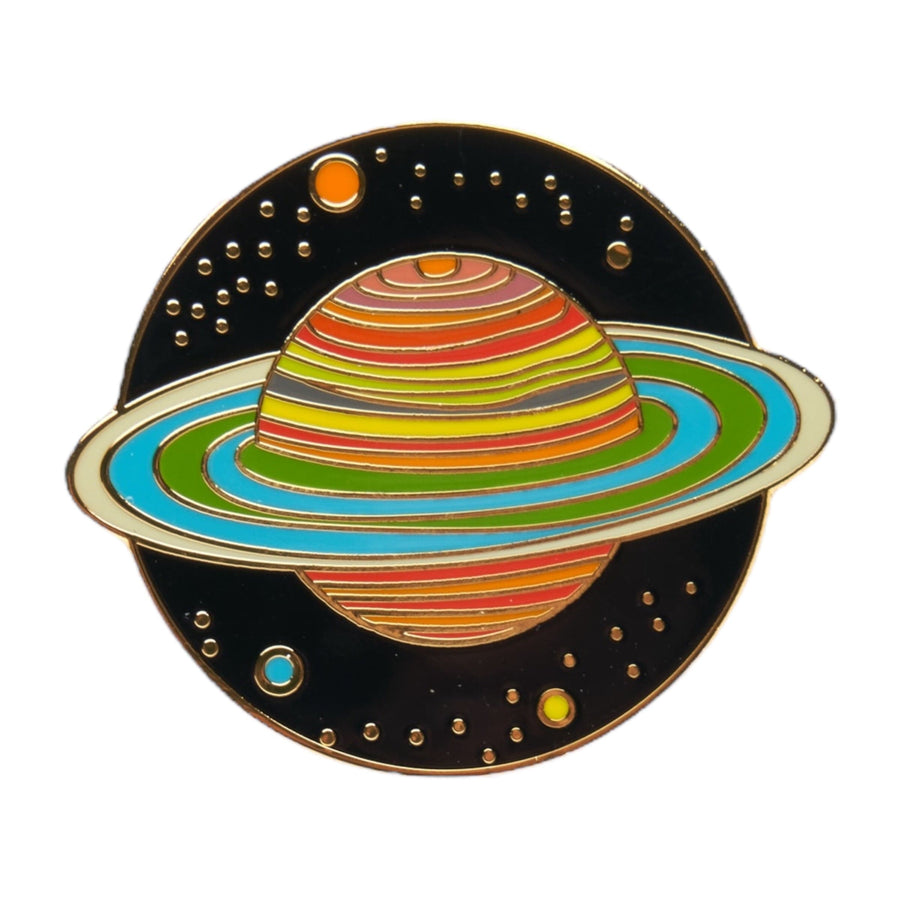 Saturn Planet and Stars Pin