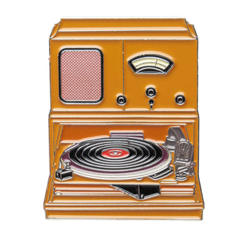 Retro Wooden Record Player Pin