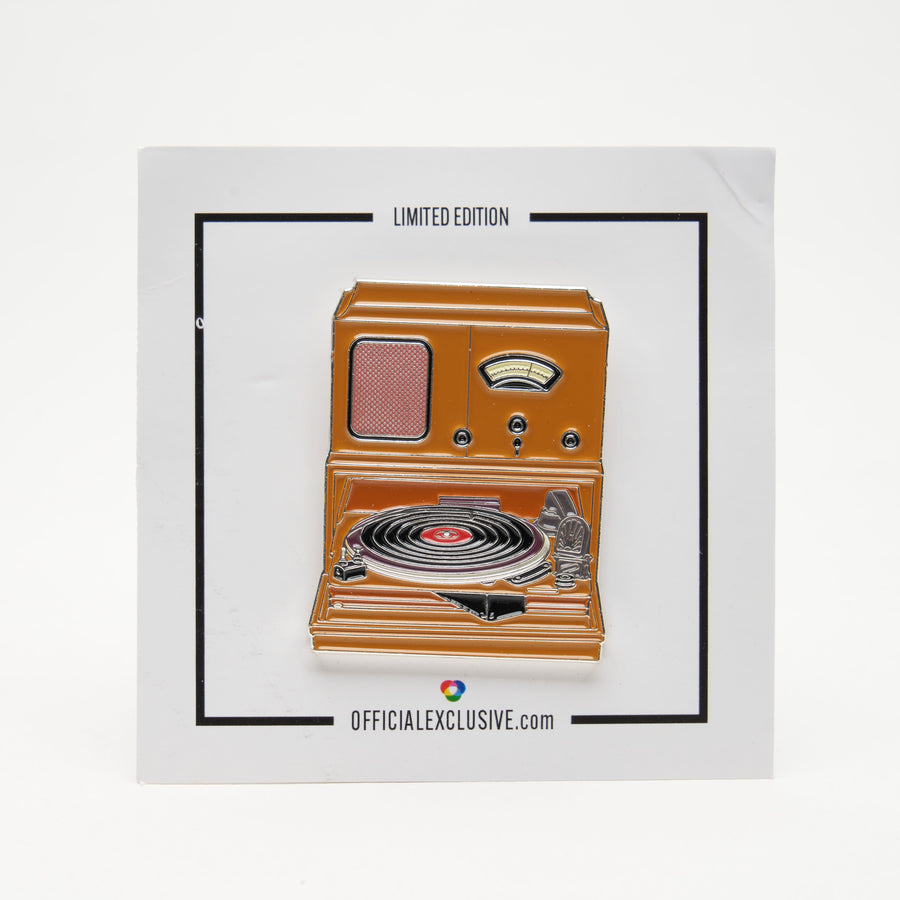 Retro Wooden Record Player Pin