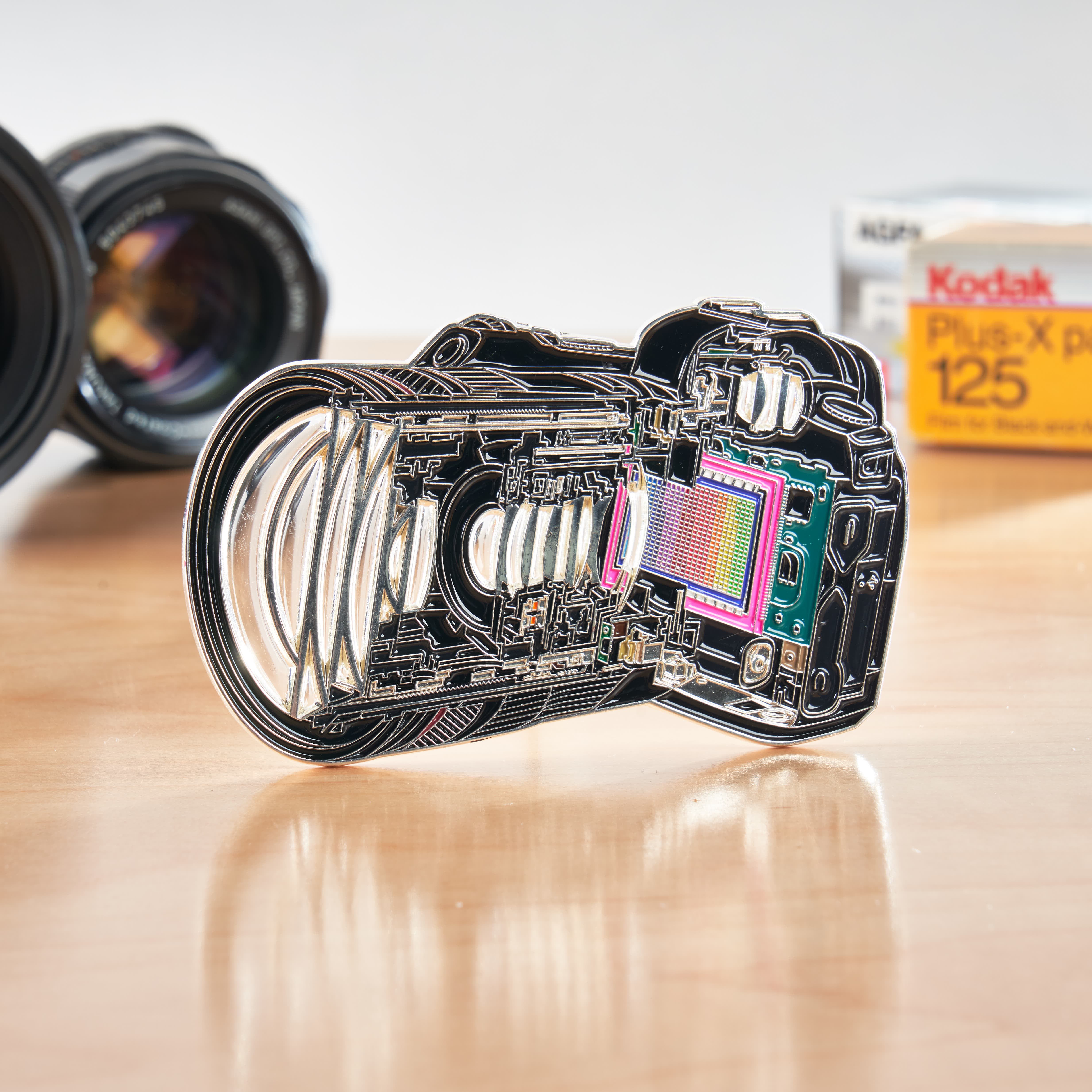 Camera Sector Pin DSLR Lens Cutaway Lapel Pin - Digital Camera Photography Pins Badges ...