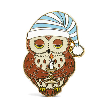 Sleepy Owl Pin