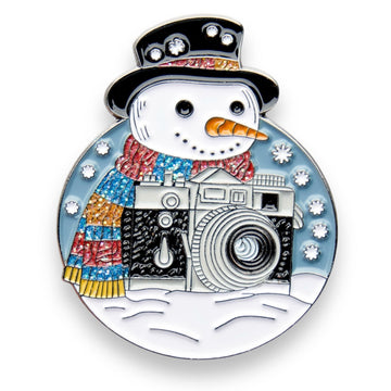 Snowman Photographer Pin