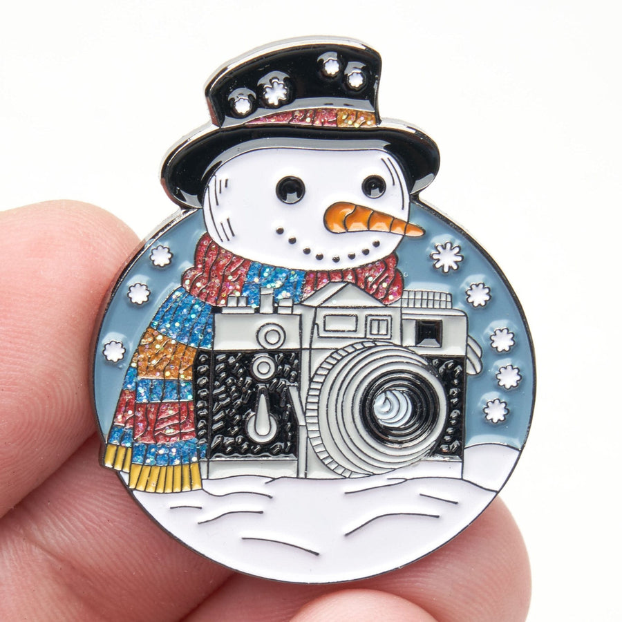 Snowman Photographer Pin