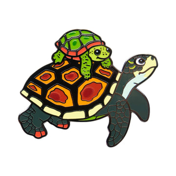 Turtle Family Pin