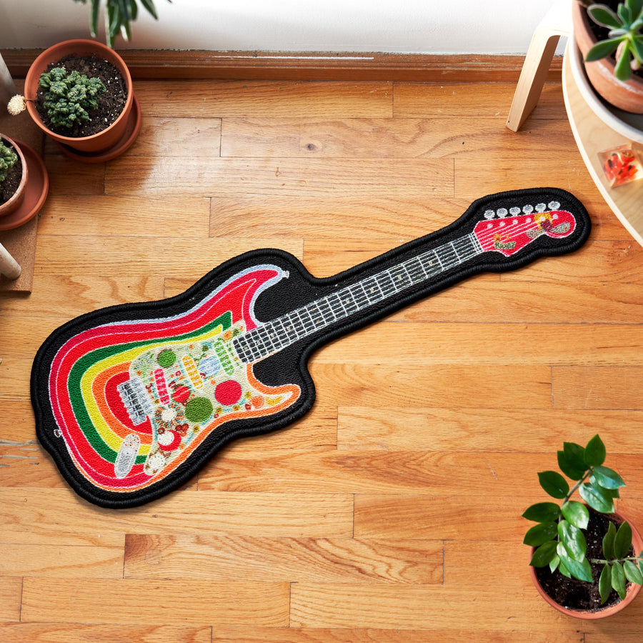 Electric Guitar Graphic Mini Rug