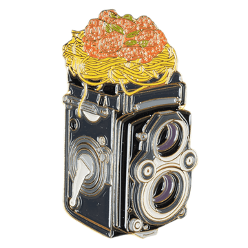 Spaghetti and Meatballs on Rolleiflex Pin