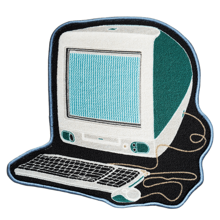 G3 Bondi Blue Vintage Computer Mini Rug