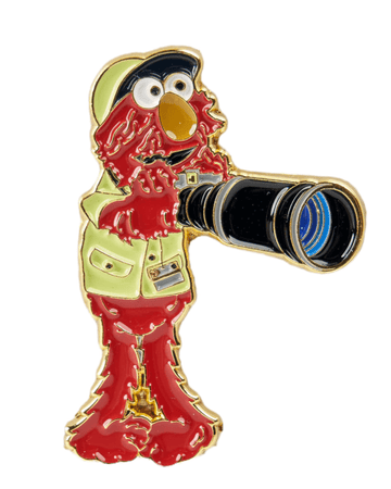 Elmo with Film Camera Pin