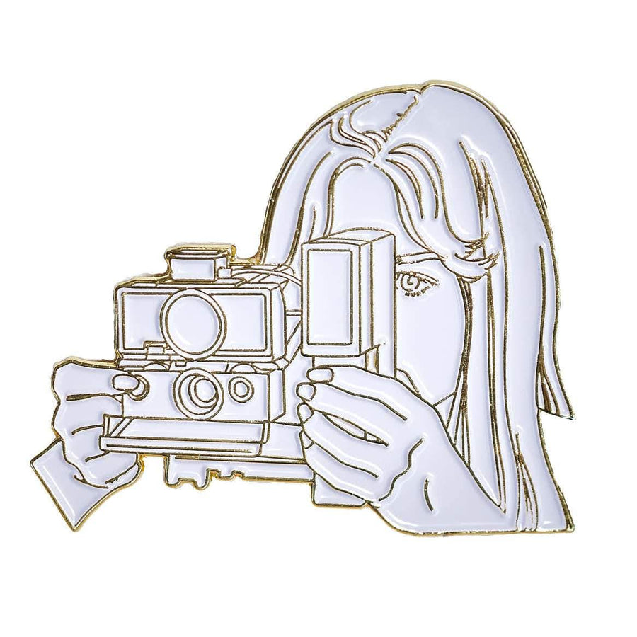 Instant Camera Lady Pin