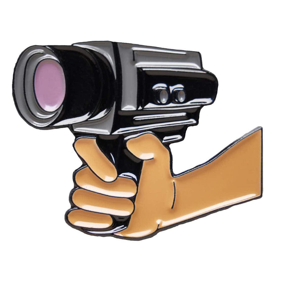 Hands Shooting Cinema Film Camera Pin