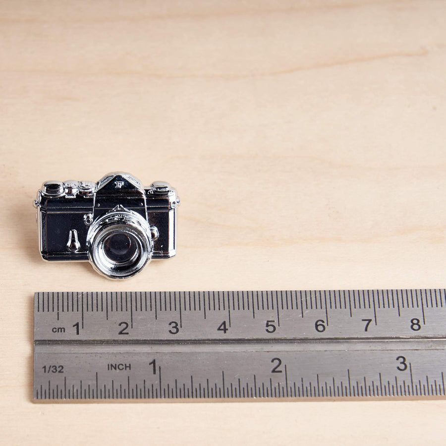 F SLR 3D Silver Camera Pin