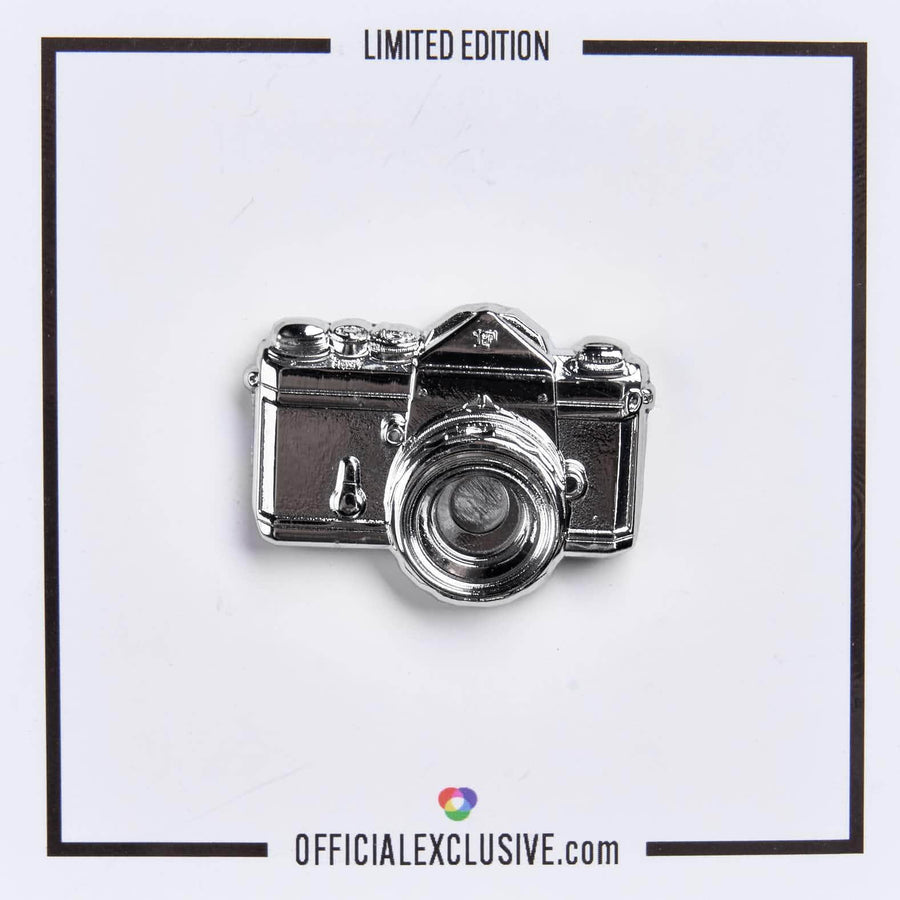 F SLR 3D Silver Camera Pin