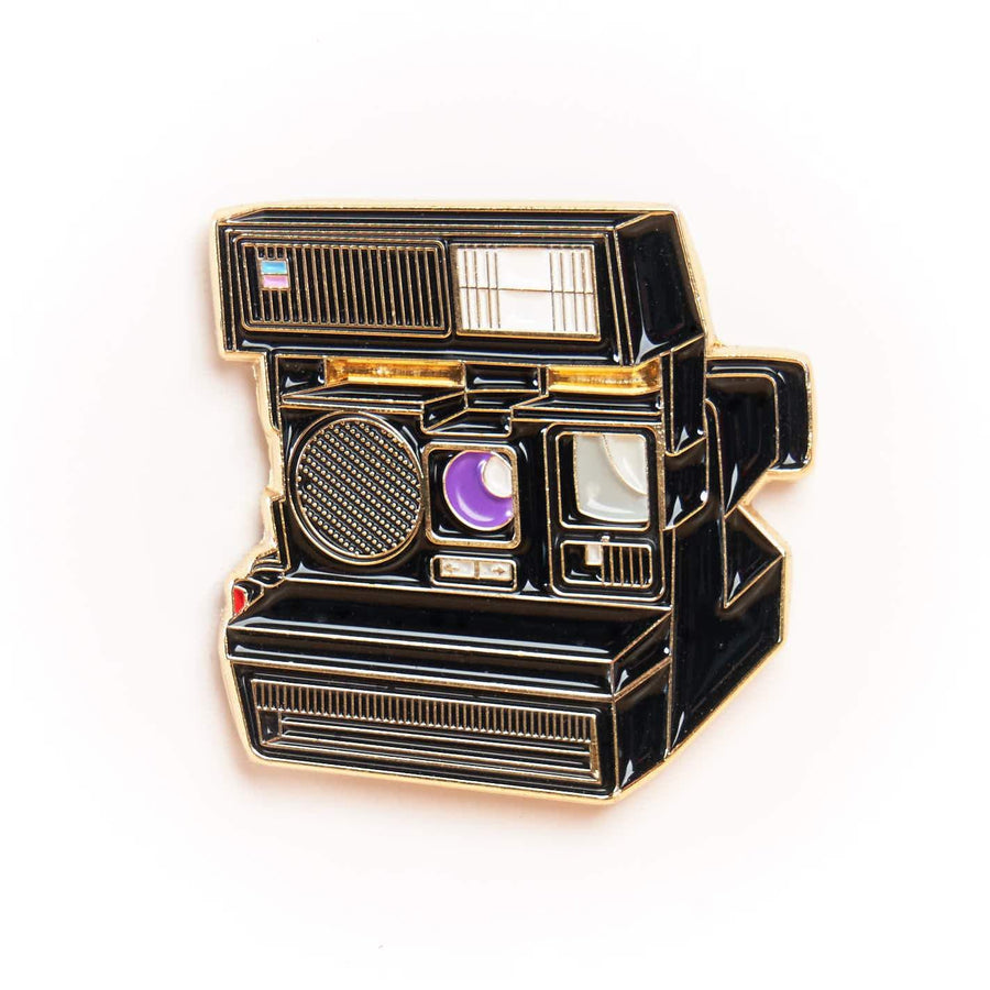 Instant Camera #1 Pin with Purple Lens