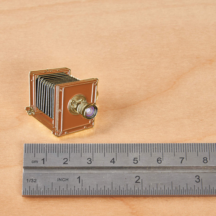 Very Old Wooden Large Format Camera Pin