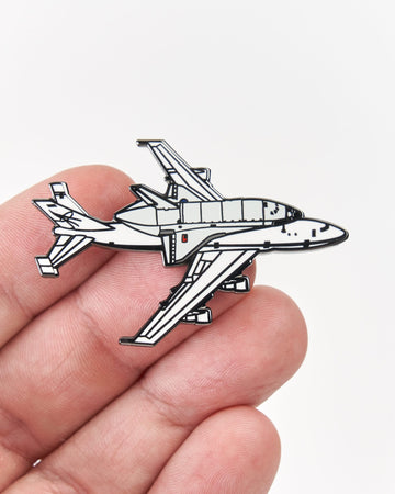 Space Shuttle riding atop a 747 Jumbo Jet Pin