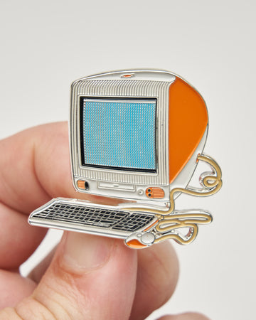 G3 Orange Vintage Desktop Computer Enamel Pin